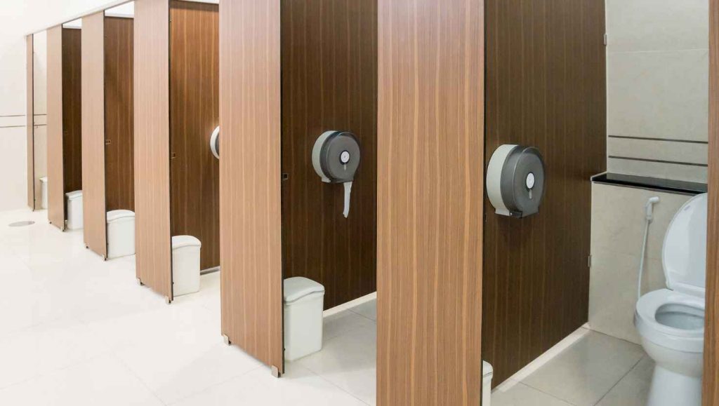 Public toilet cubicles